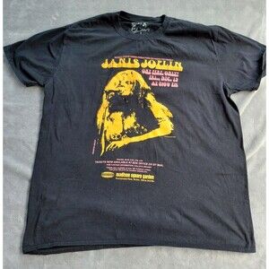 Janis Joplin Madison Square Garden Graphic T-shirt Unisex Size S Black Crew Neck